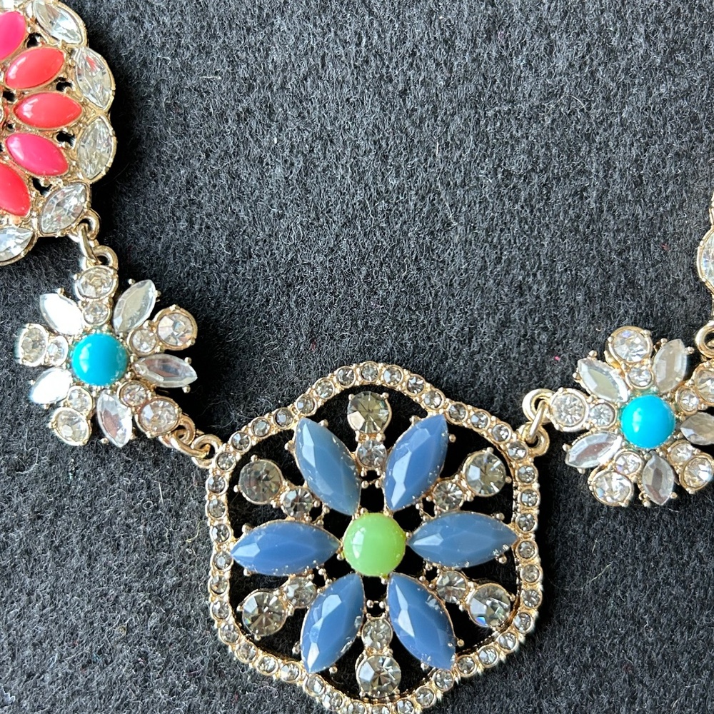 Multi-Stone Statement Necklace - image 3